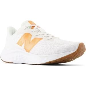 New Balance White and Gold Athletic Shoes